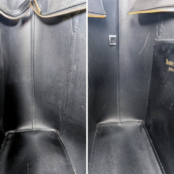 Kate Spade Cara Striped Large Leather Zip Tote Pink Green Yellow - Picture 8 of 10